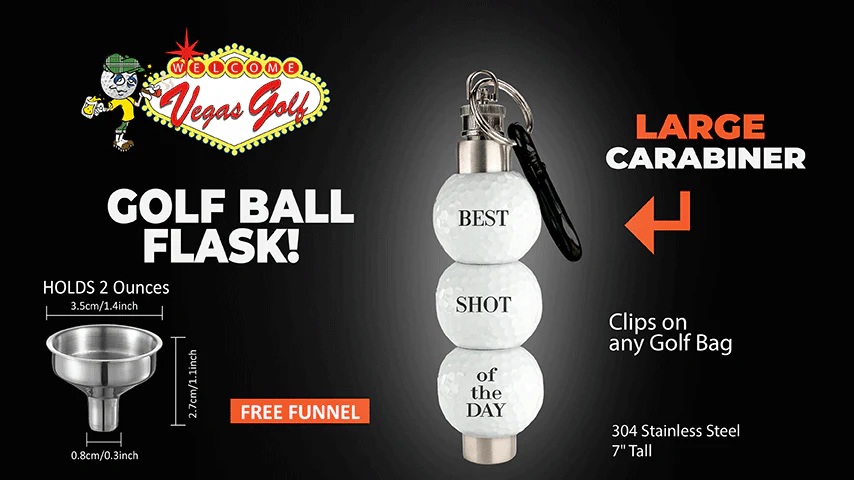 Vegas Golf 2 Ounce Golf Ball Flask