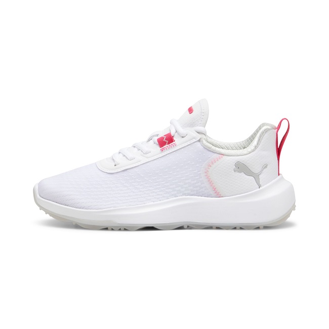 Fusion Crush Sport Women's Golf Shoe, White/Hot Pink, 11 M - PUMA Spikeless
