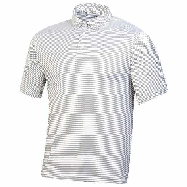 Under Armour Golf T2 Green Bridge Stripe Polo White Extra Large