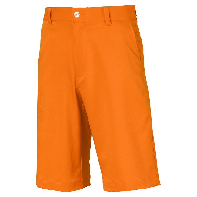Puma Golf Junior Boys Stretch Shorts Vibrant Orange Extra Large