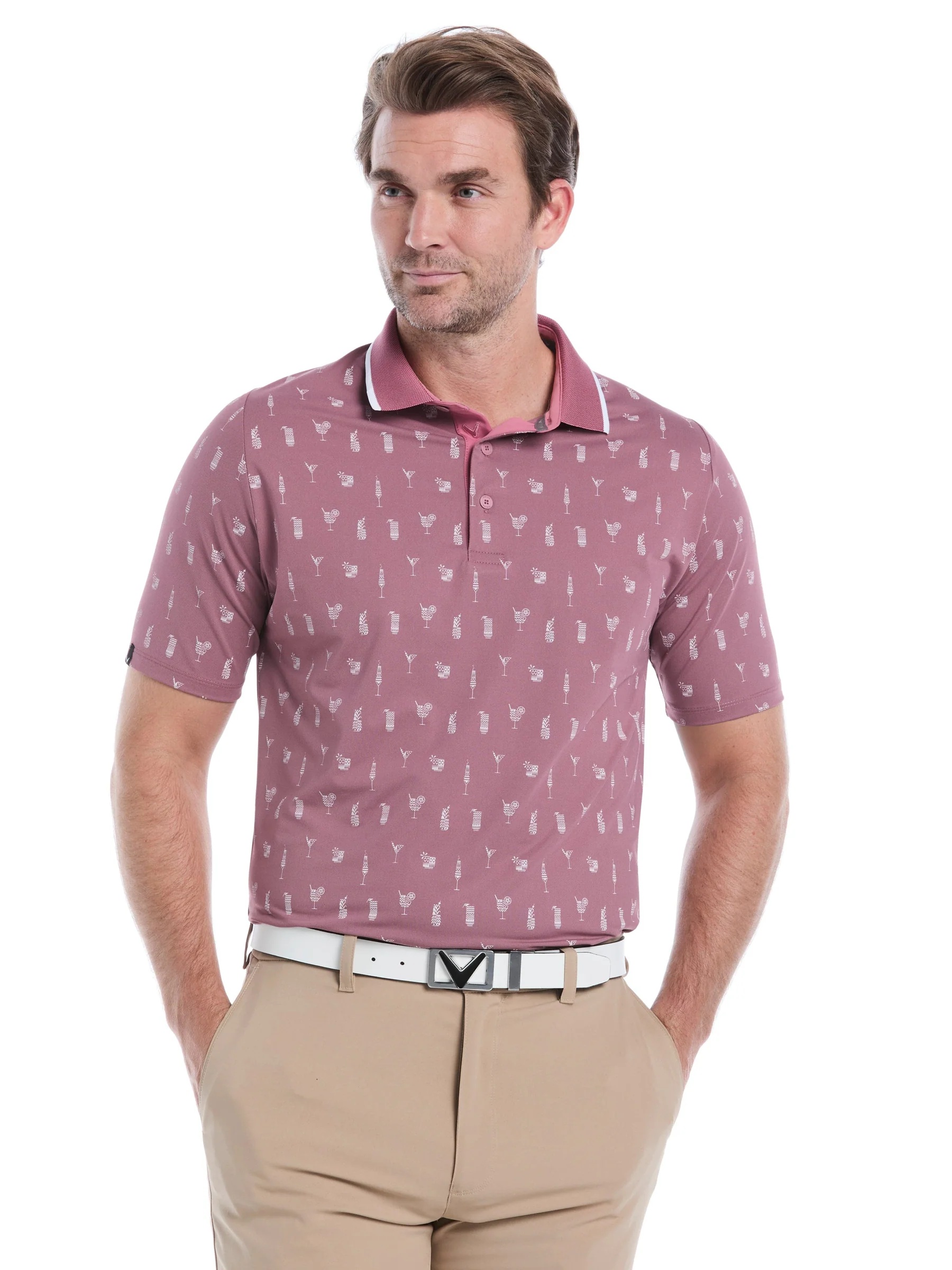 Callaway Golf Geo Cocktail Print Polo