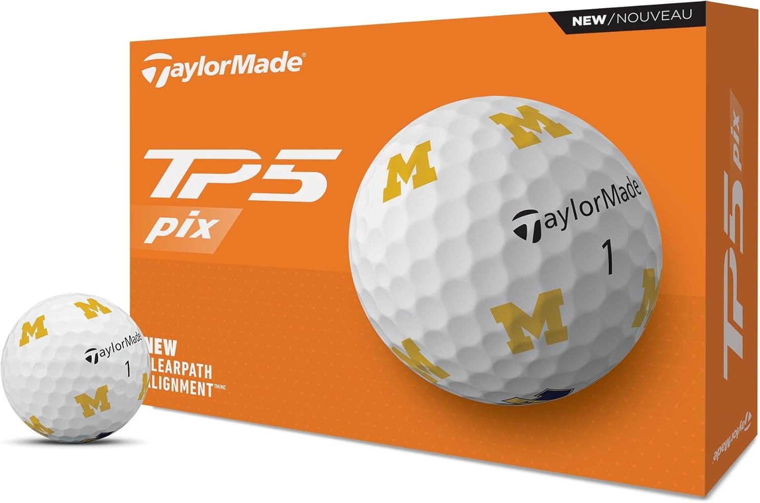 Taylor Made Golf 2024 TP5 PIX NCAA *1-Dozen* Michigan