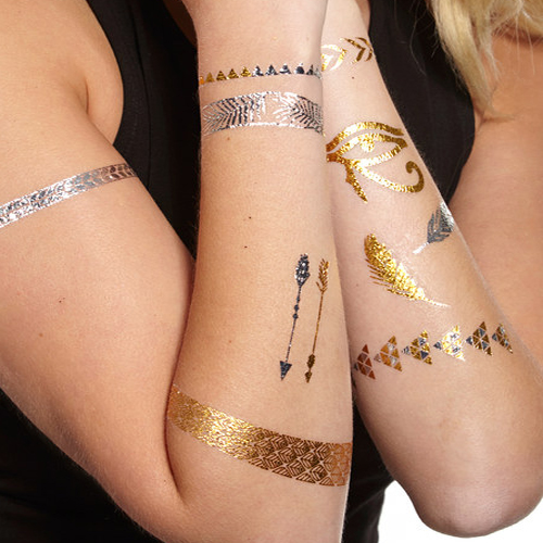 tattoo temporary ebay Metallic 36  Body Temporary Tattoos Art Tattoos Jewelry