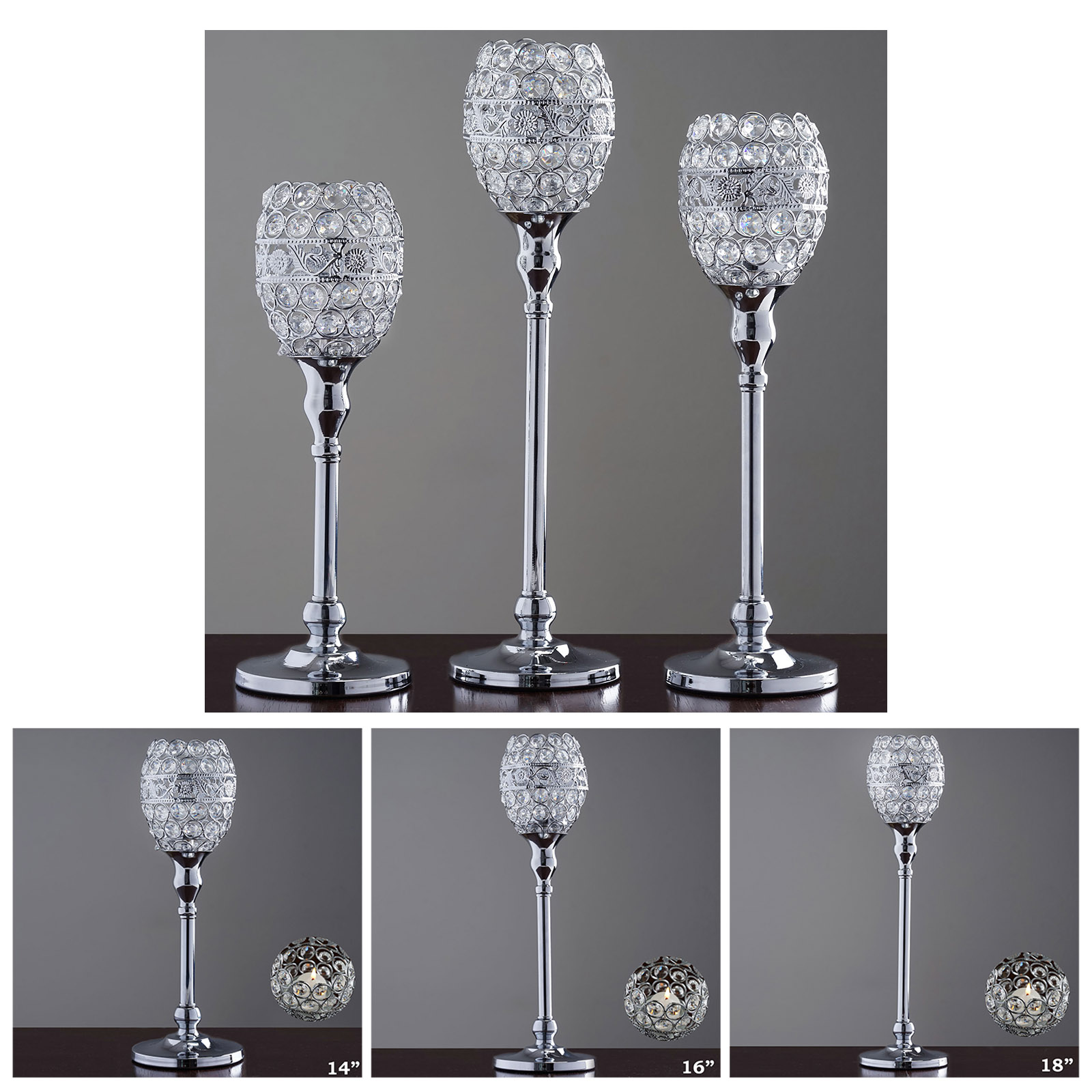 Goblet Votive Tealight Wedding Chandelier Centerpiece