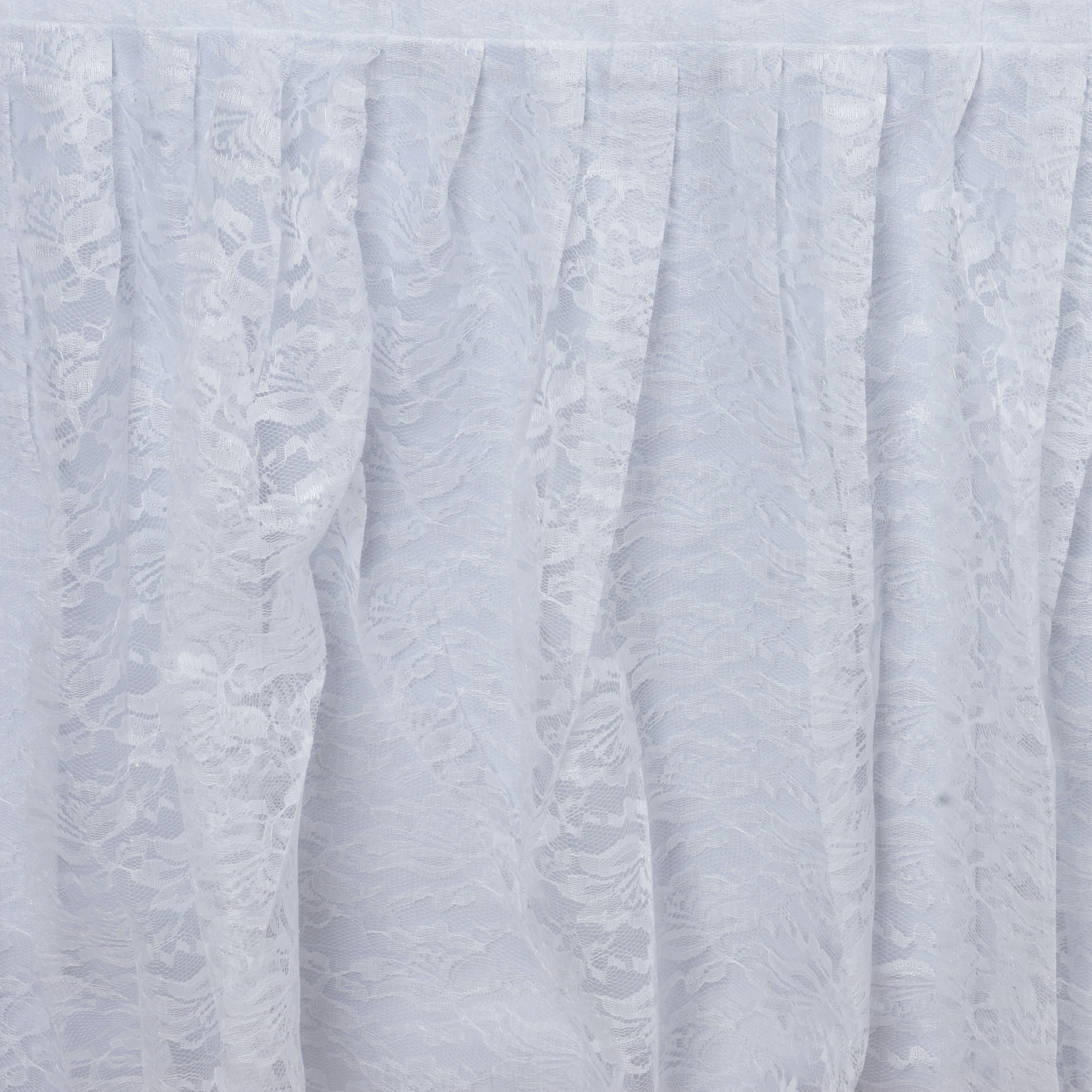 Dual Layer Lace Polyester Table Skirt Table Covers For Rectangle Or Round Tables