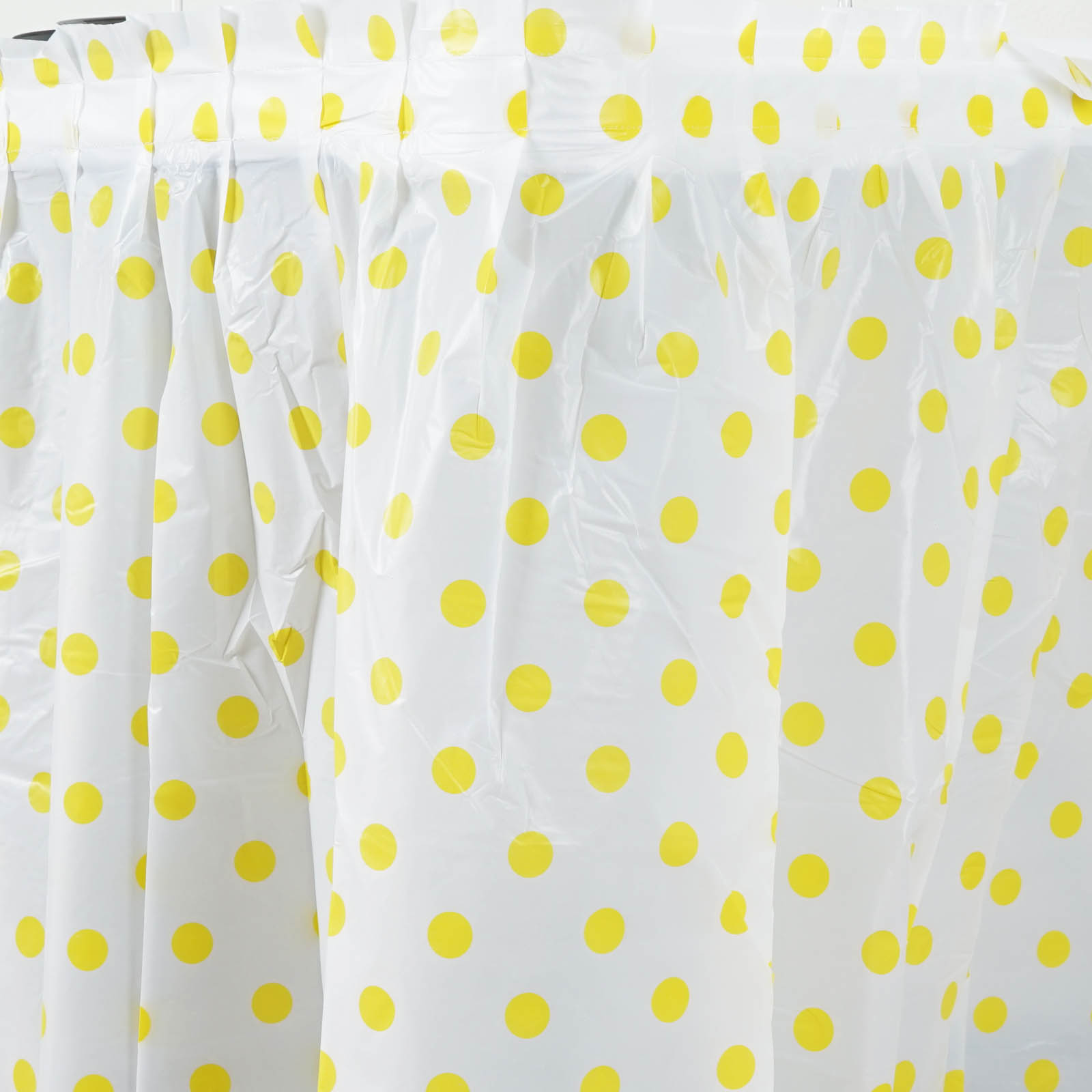 5 Pcs 14ft Plastic Table Skirt Disposable Table Cover Plain or W/ Polka Dots