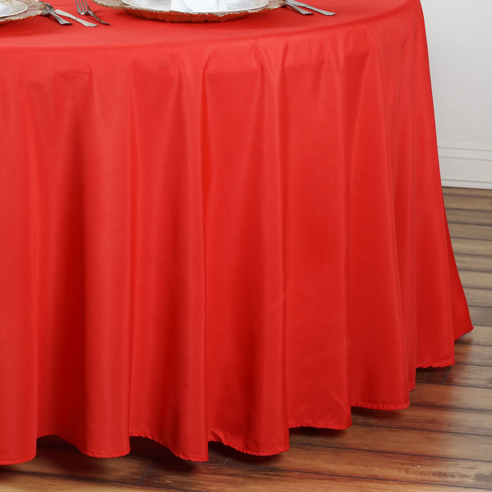 10 RED 90" ROUND POLYESTER TABLECLOTHS Wholesale Wedding Decorations Supplies 