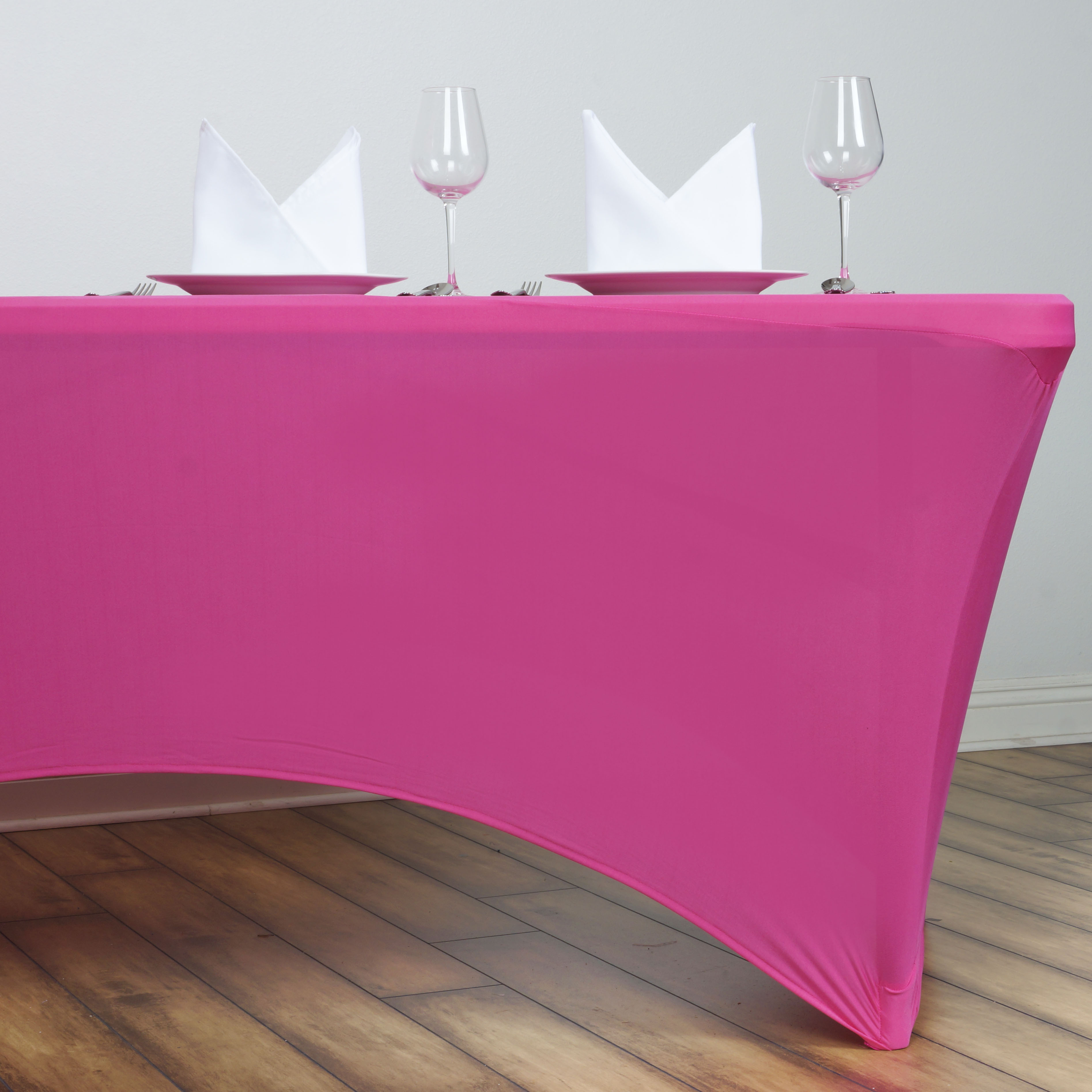 6 Ft Rectangular Spandex Table Cover For Wedding Party Banquet Events