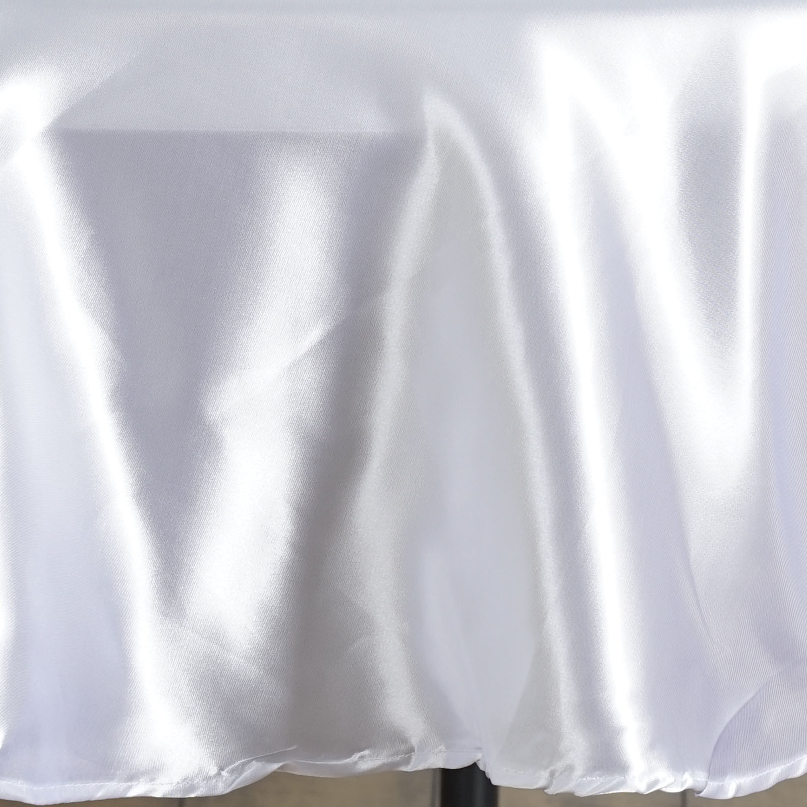 90/" Round Satin Tablecloth For Wedding Party Banquet Events Decoration