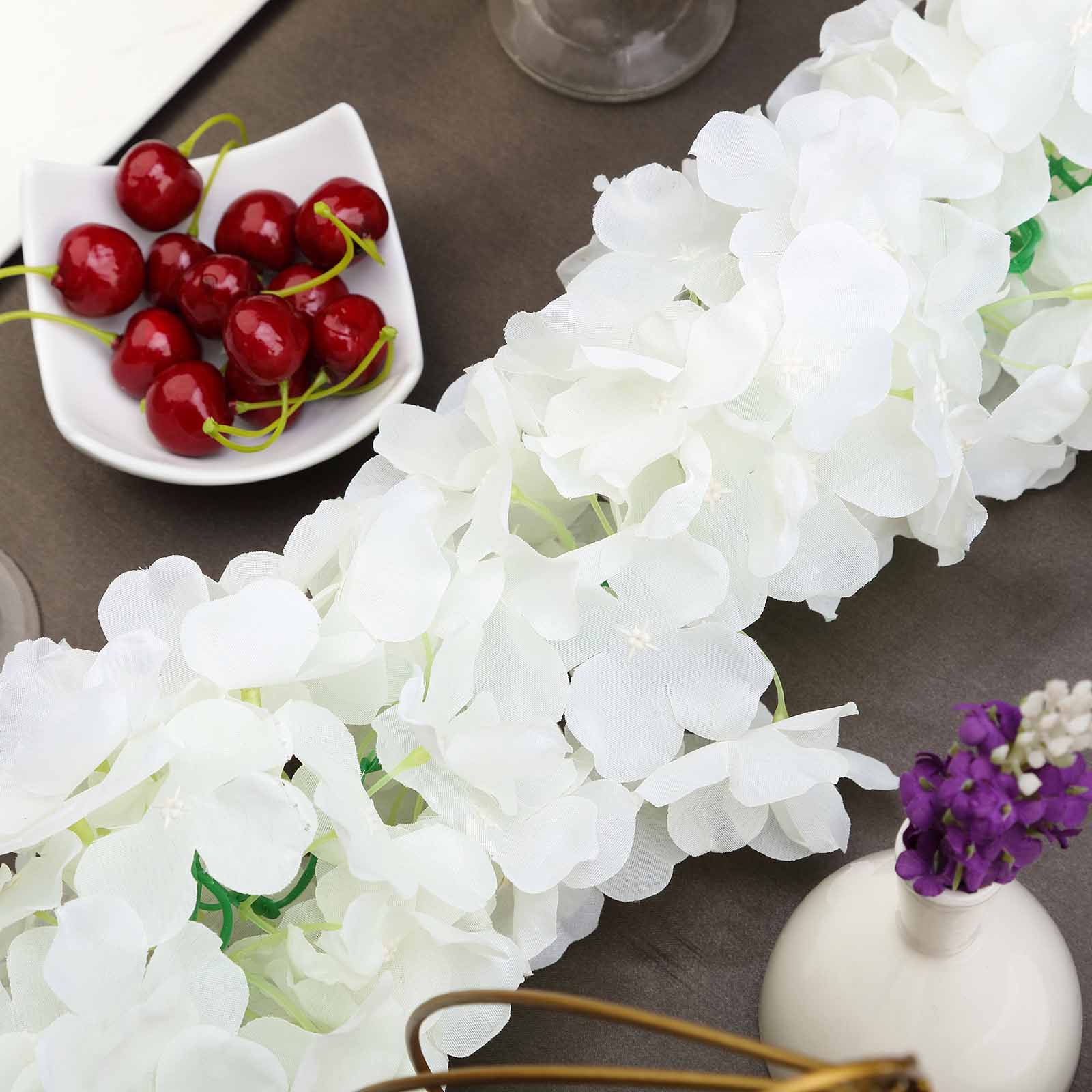 3D Chain Silk Hydrangea 21 ft long Garlands Wedding Party Flowers Decorations - Picture 8 of 22