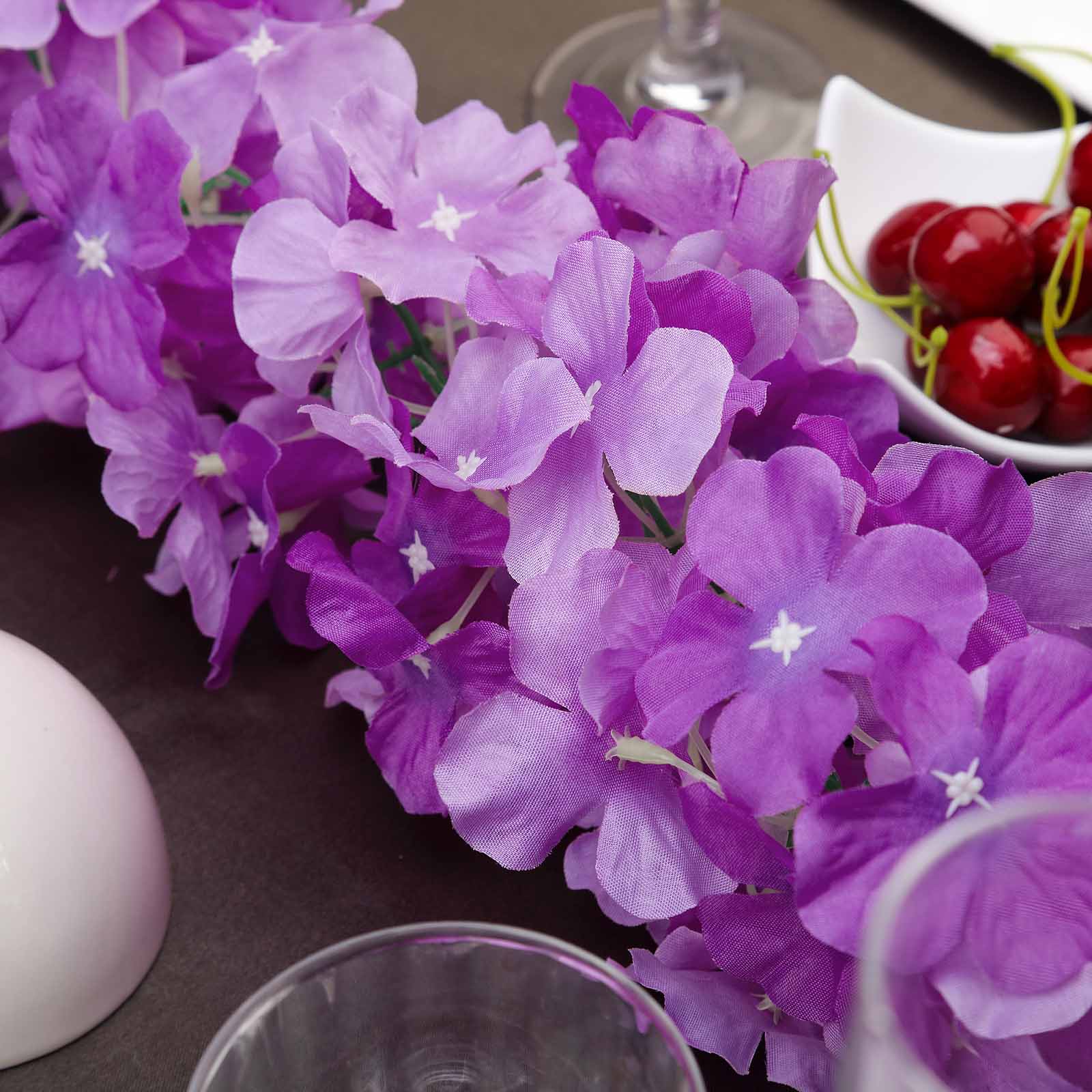 3D Chain Silk Hydrangea 21 ft long Garlands Wedding Party Flowers Decorations - Picture 18 of 22