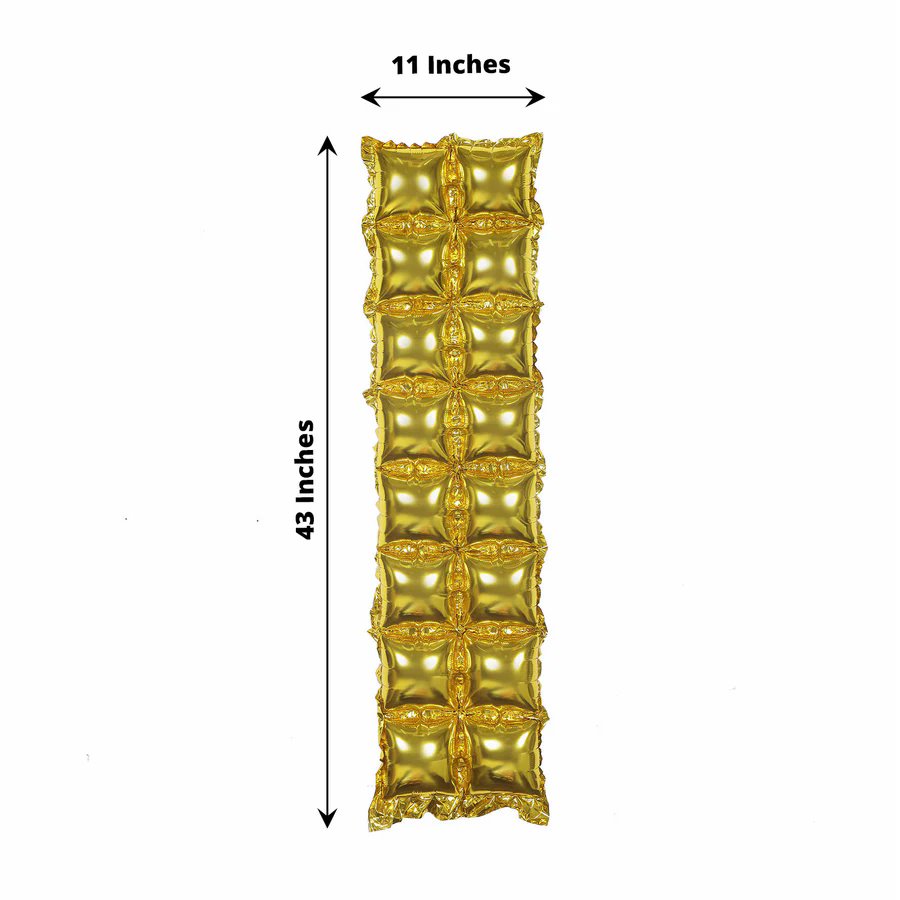 10 Metallic 43x11 in zweireihige quadratische Mylar Folienballons Kulissen Party Event - Bild 18 von 26