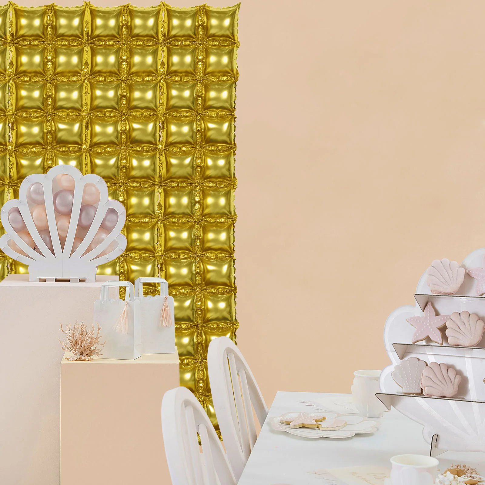 10 Metallic 43x11 in zweireihige quadratische Mylar Folienballons Kulissen Party Event - Bild 19 von 26