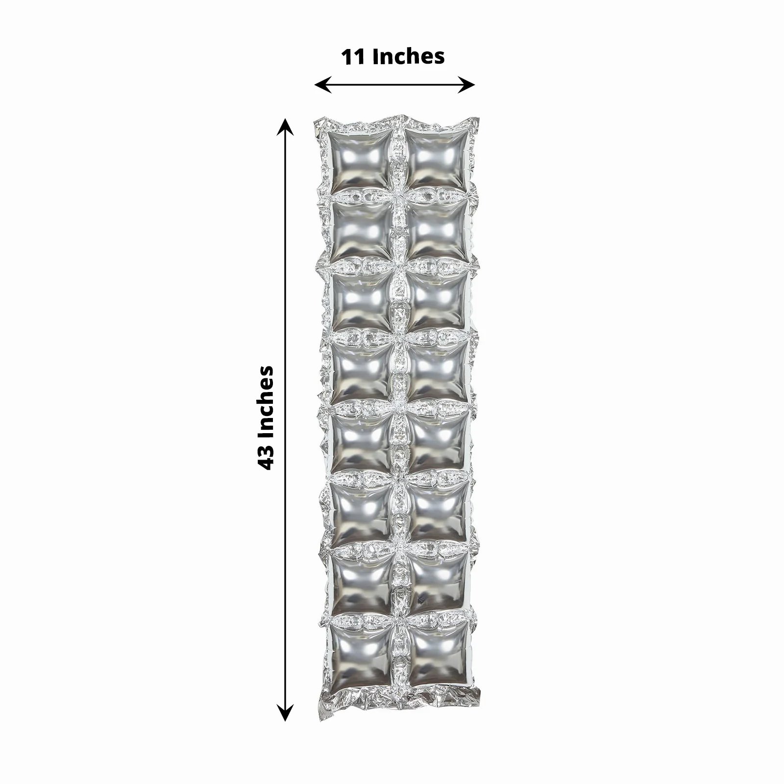10 Metallic 43x11 in zweireihige quadratische Mylar Folienballons Kulissen Party Event - Bild 24 von 26