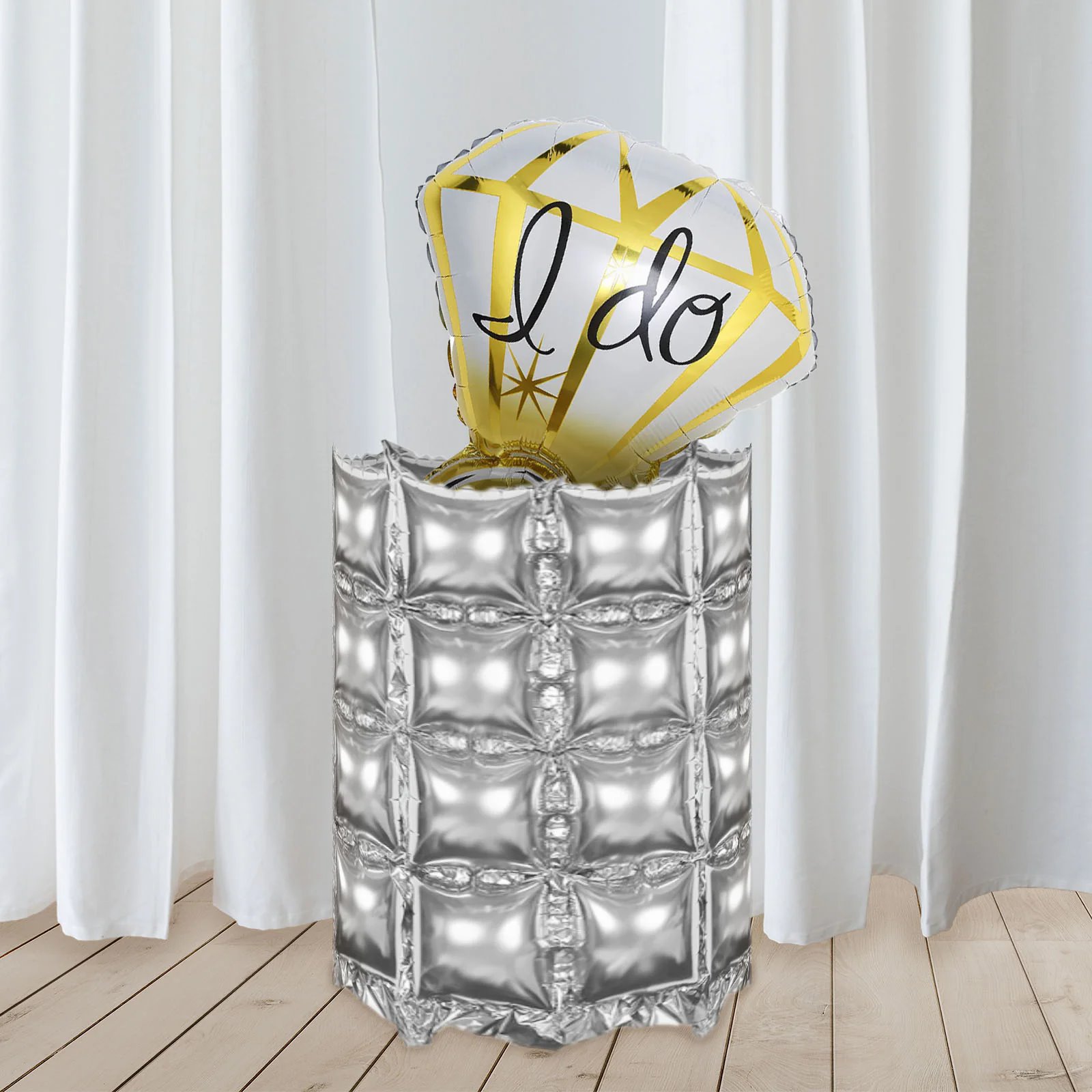 10 Metallic 43x11 in zweireihige quadratische Mylar Folienballons Kulissen Party Event - Bild 22 von 26