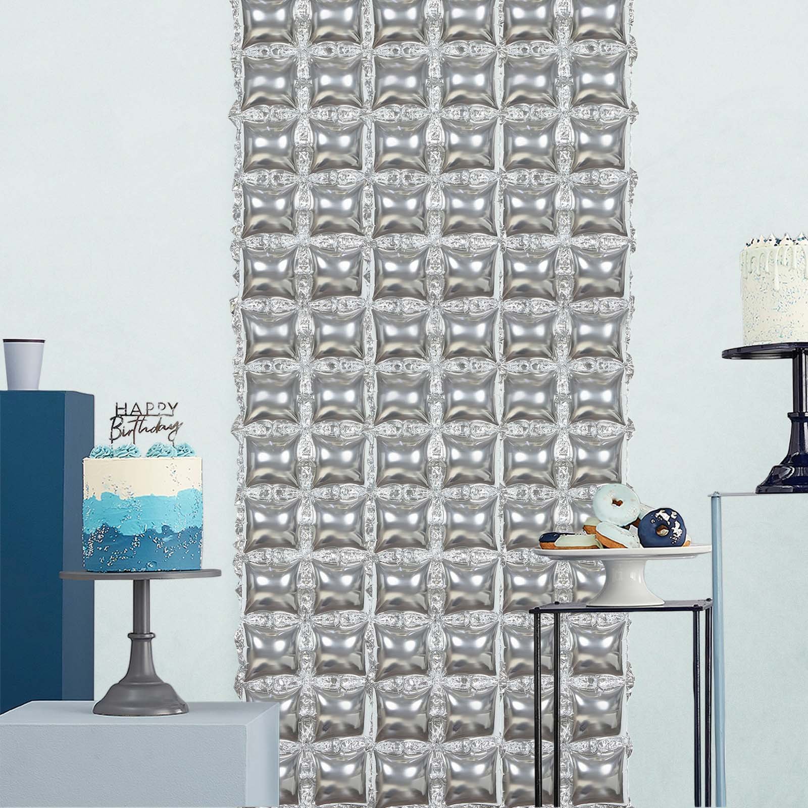 10 Metallic 43x11 in zweireihige quadratische Mylar Folienballons Kulissen Party Event - Bild 25 von 26