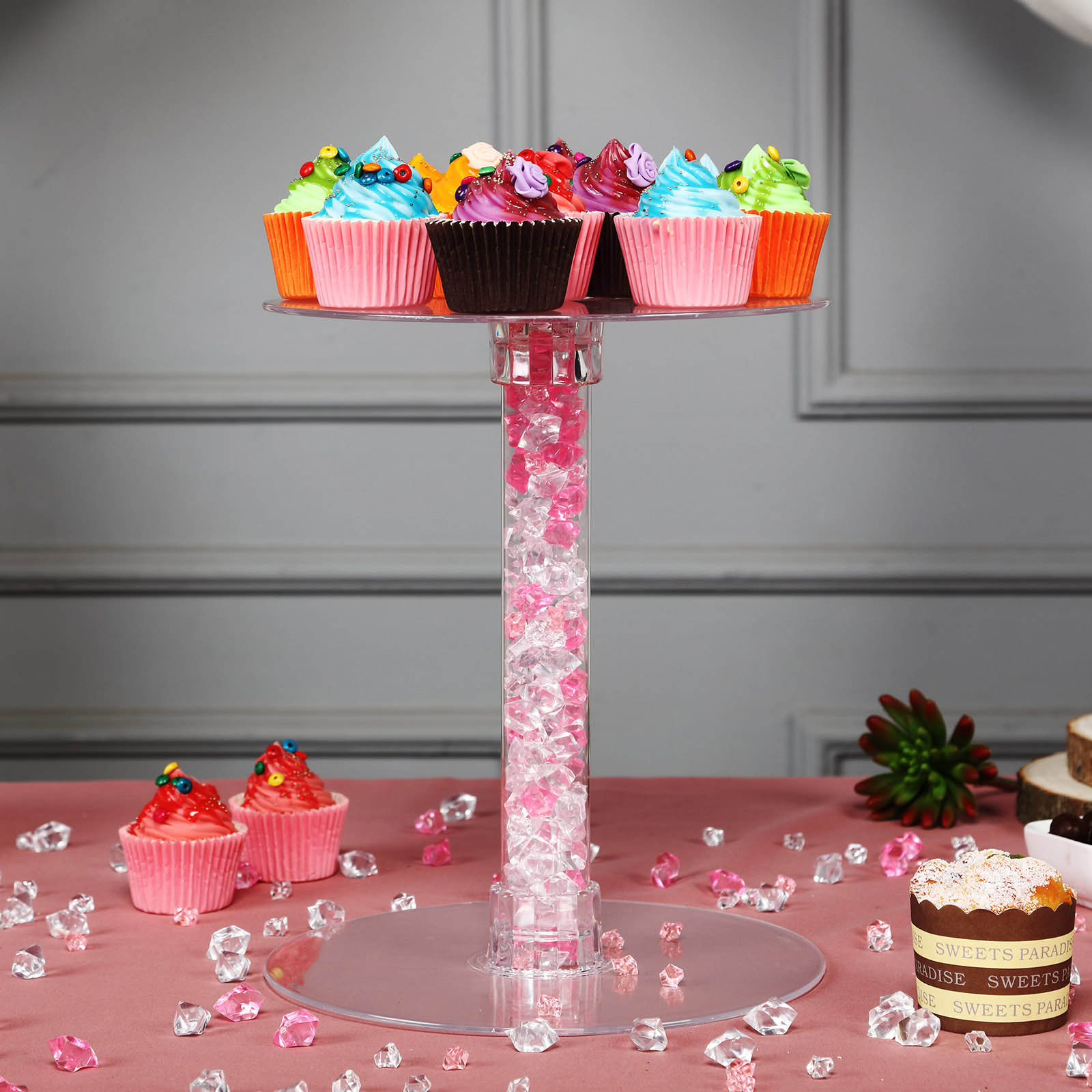 8 Tiers ACRYLIC Clear CAKE STAND Wedding Birthday Cupcake Display
