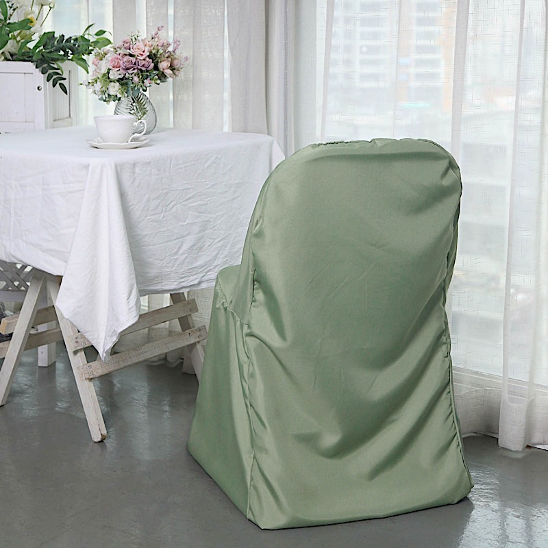 100 Polyester Folding CHAIR COVERS Wedding Banquet Party Slipcover Decorations - Picture 47 of 134