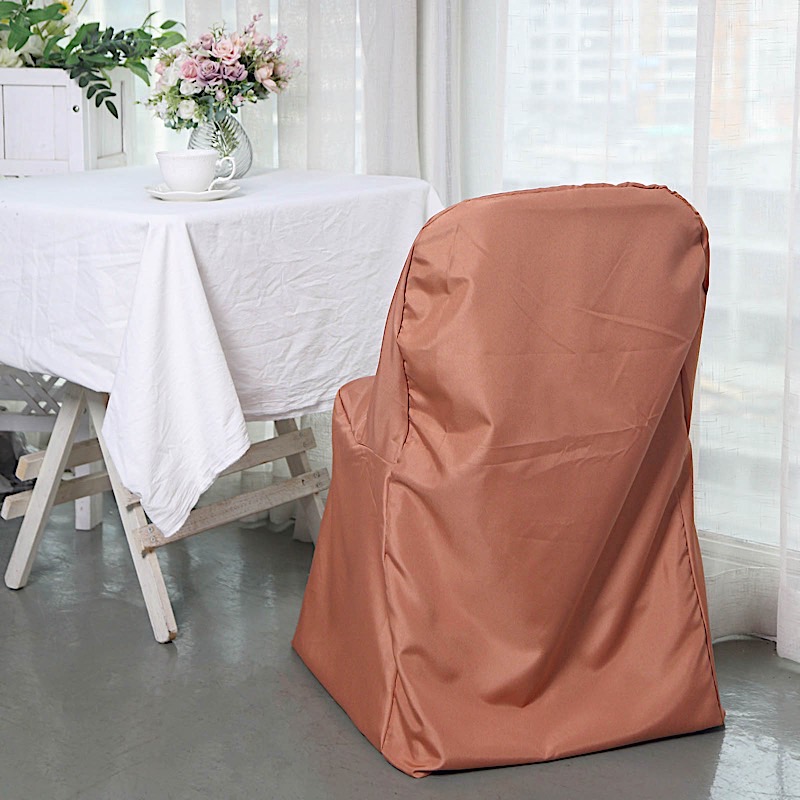 100 Polyester Folding CHAIR COVERS Wedding Banquet Party Slipcover Decorations - Picture 124 of 134