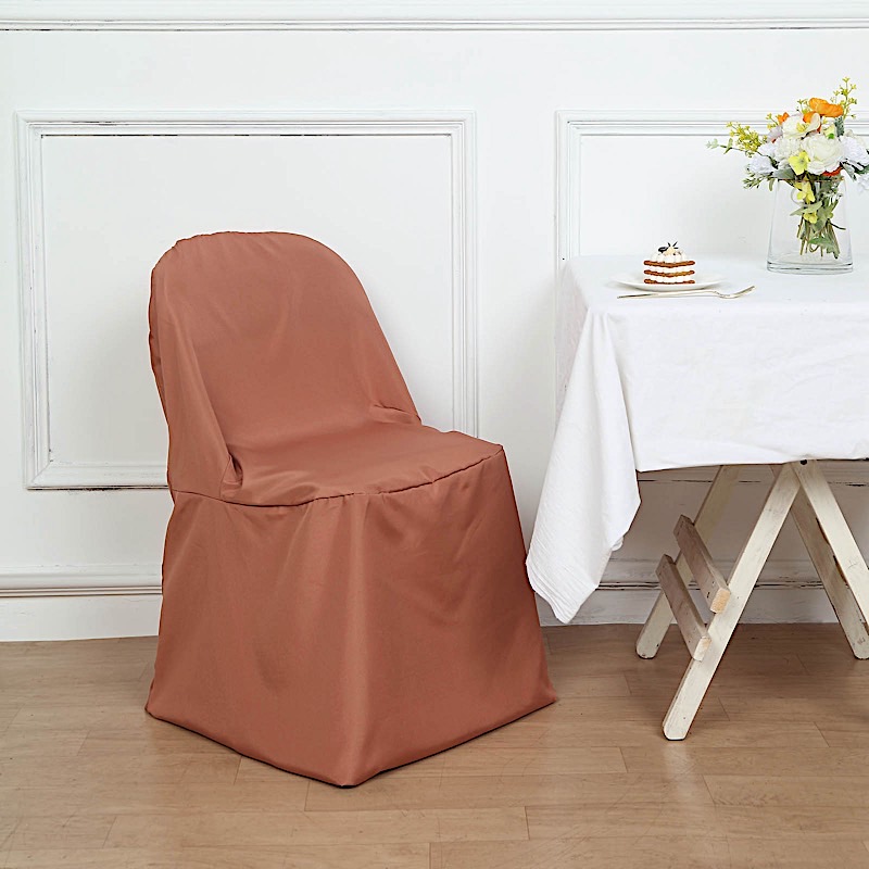 100 Polyester Folding CHAIR COVERS Wedding Banquet Party Slipcover Decorations - Picture 125 of 134