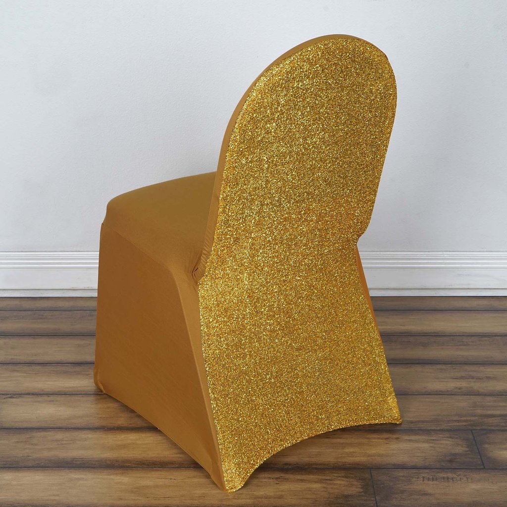 50 Metallic SPANDEX High Quality Stretchable CHAIR COVERS Banquet Decorations