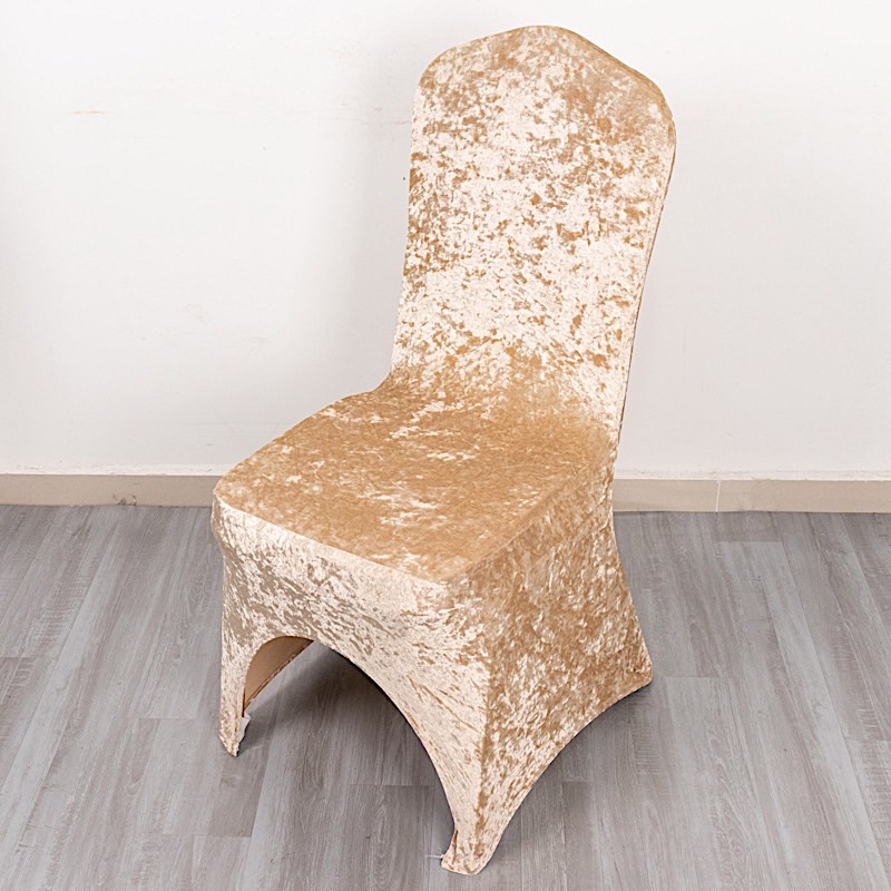 Fitted Spandex Crushed Velvet Stretchable Banquet CHAIR COVER Party Decorations