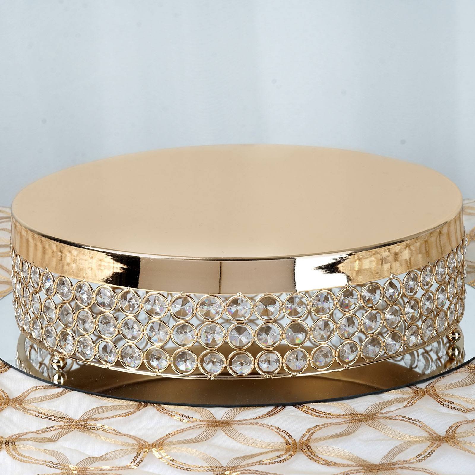 13.5" wide Metal Beaded CAKE STAND Wedding Party Home Birthday Decorations SALE - Picture 7 of 21