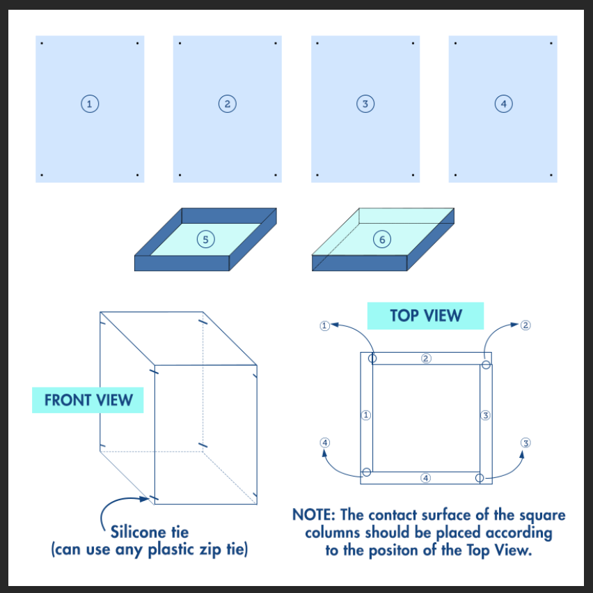 CLEAR 24" Acrylic DISPLAY BOX Pedestal Riser Centerpiece Column Home Decorations detailed image 8