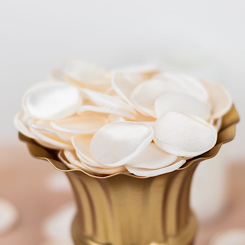 400 IVORY Silk Rose Petals Matte Artificial Flowers Table CONFETTI Party - Picture 1 of 8