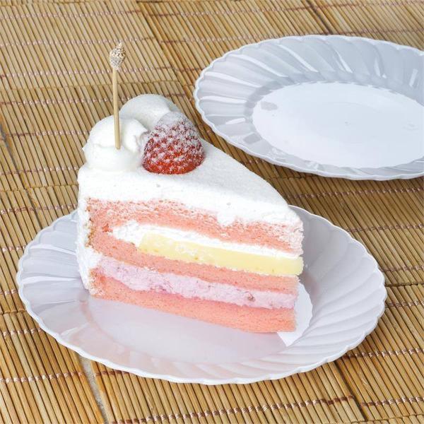 Plastic FLAIRED ROUND 6" SMALL PLATES Disposable TABLEWARE Party Wedding SALE
