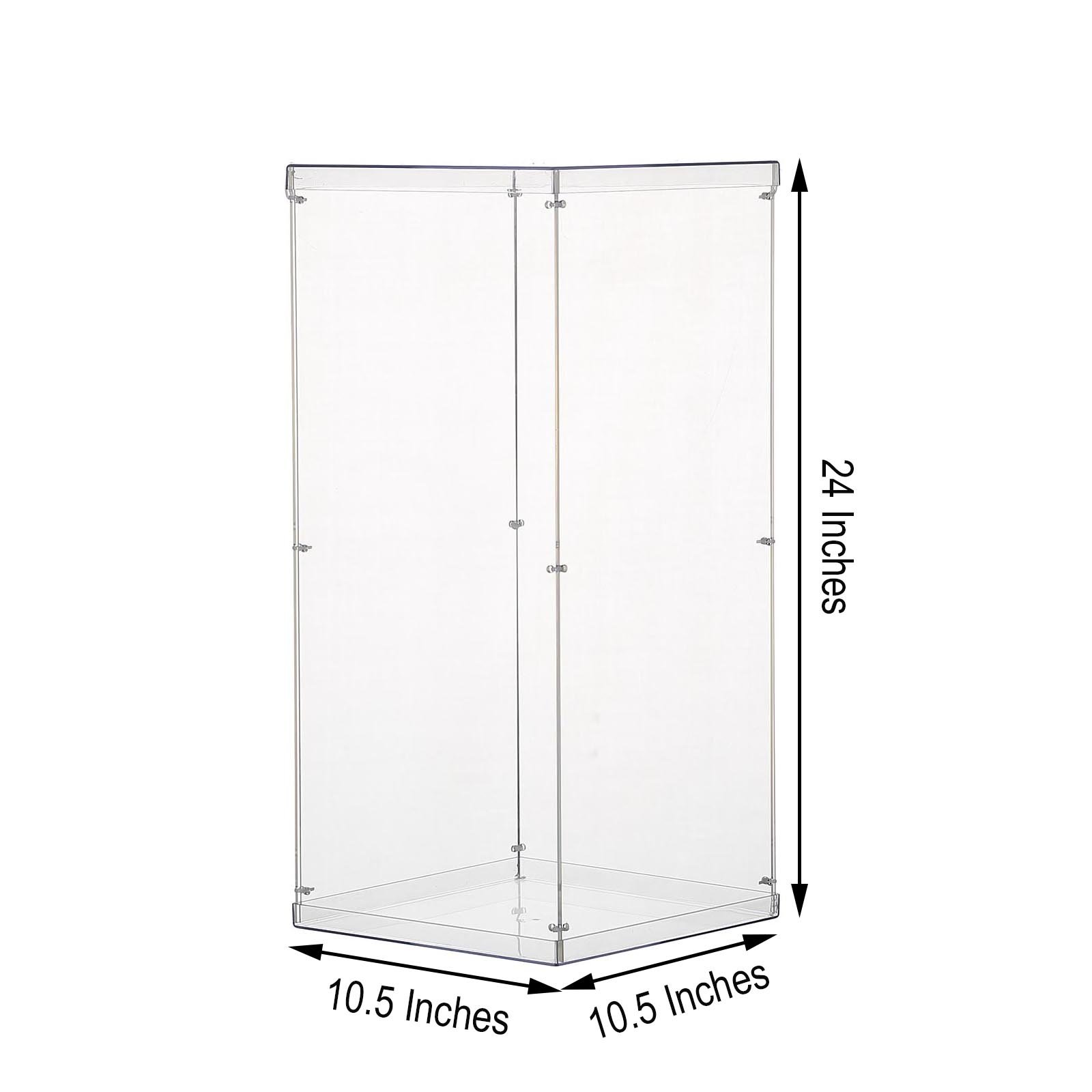 CLEAR 24" Acrylic DISPLAY BOX Pedestal Riser Centerpiece Column Home Decorations detailed image 4