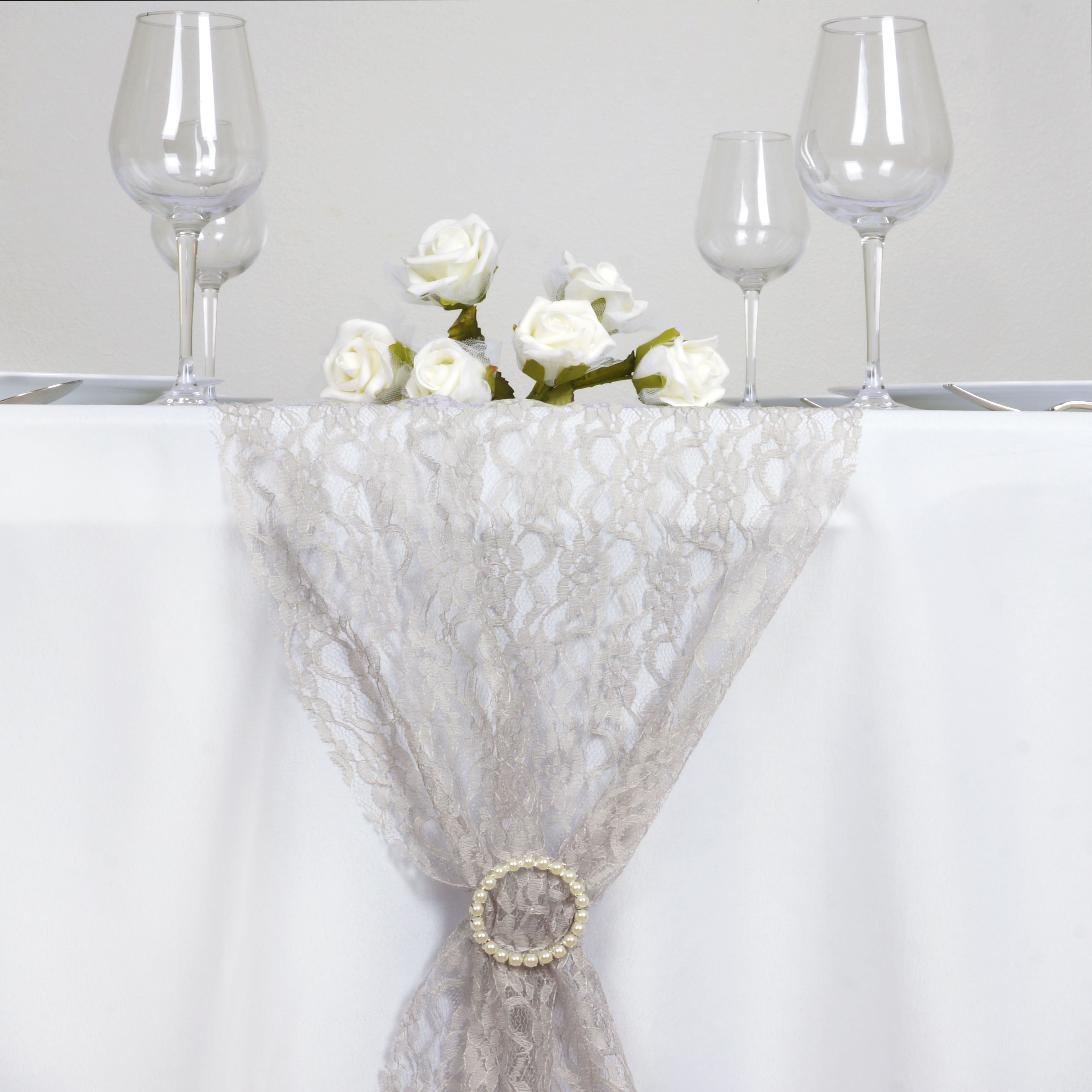 24 pcs TABLE RUNNERS 12" x 108" Floral Lace Wedding Party Catering Linens - Picture 21 of 31
