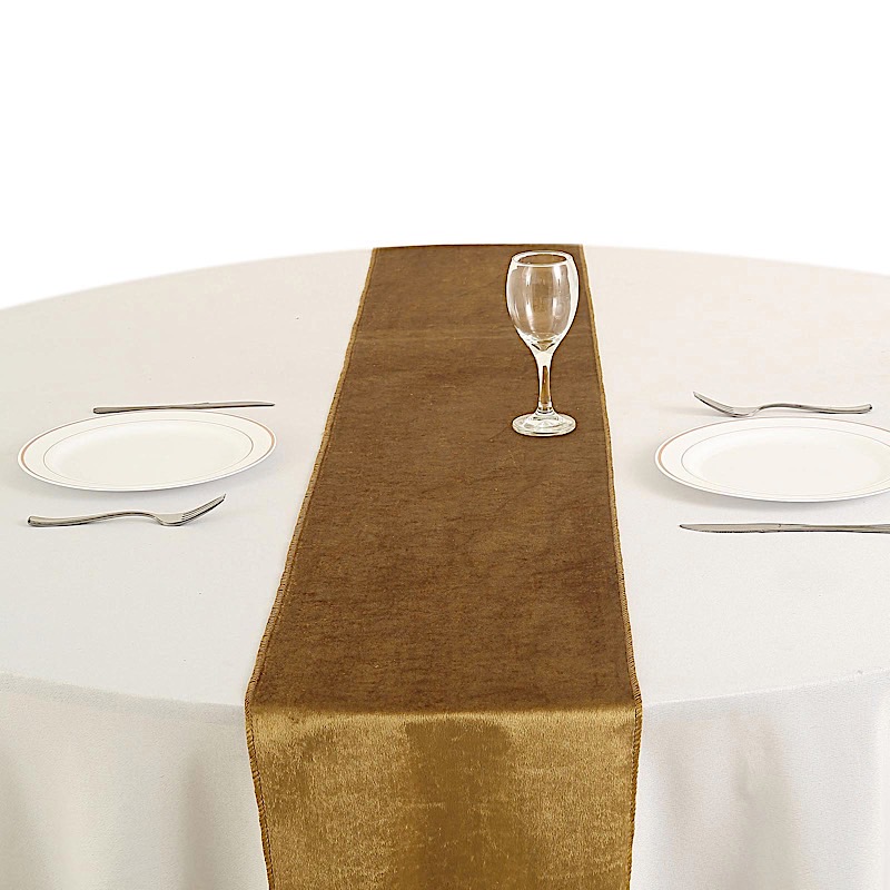 5 12x107" Premium Velvet Table Runners Wedding Linens Decorations Catering - Picture 42 of 101