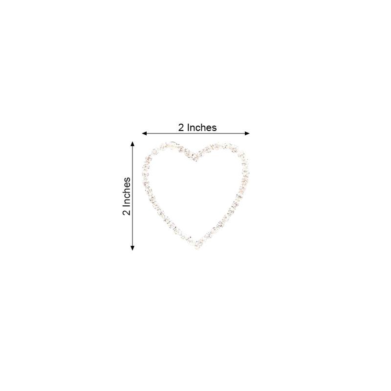 2" HEART Rhinestones BROOCHES PIN Chair Sashes Wedding Decorations WHOLESALE - Picture 4 of 13