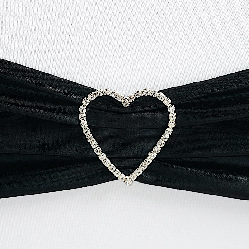 2" HEART Rhinestones BROOCHES PIN Chair Sashes Wedding Decorations WHOLESALE - Picture 3 of 13