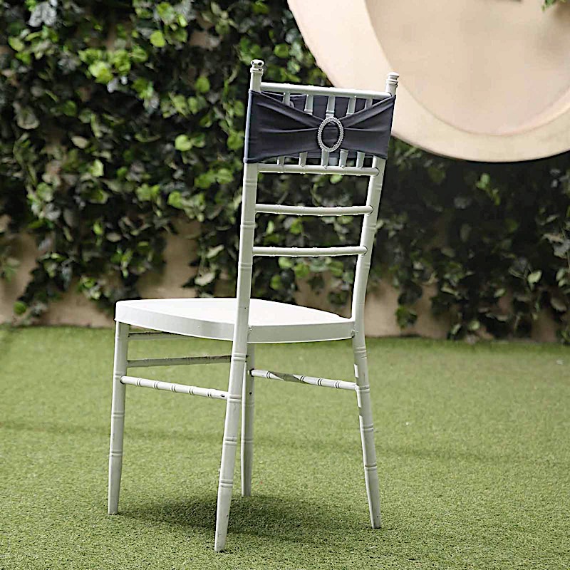 20 Spandex CHAIR SASHES with Silver Round Buckles Wedding Party Decorations SALE - Picture 36 of 188