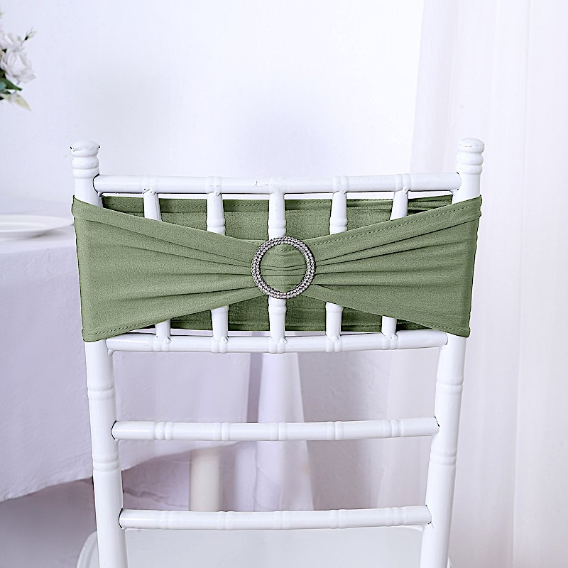 20 Spandex CHAIR SASHES with Silver Round Buckles Wedding Party Decorations SALE - Picture 55 of 188