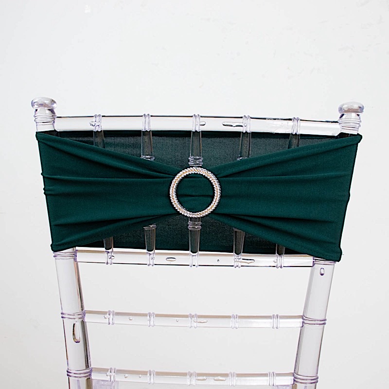 20 Spandex CHAIR SASHES with Silver Round Buckles Wedding Party Decorations SALE - Picture 77 of 188