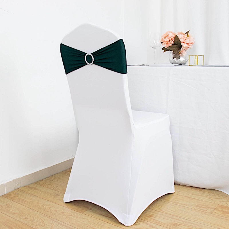20 Spandex CHAIR SASHES with Silver Round Buckles Wedding Party Decorations SALE - Picture 80 of 188