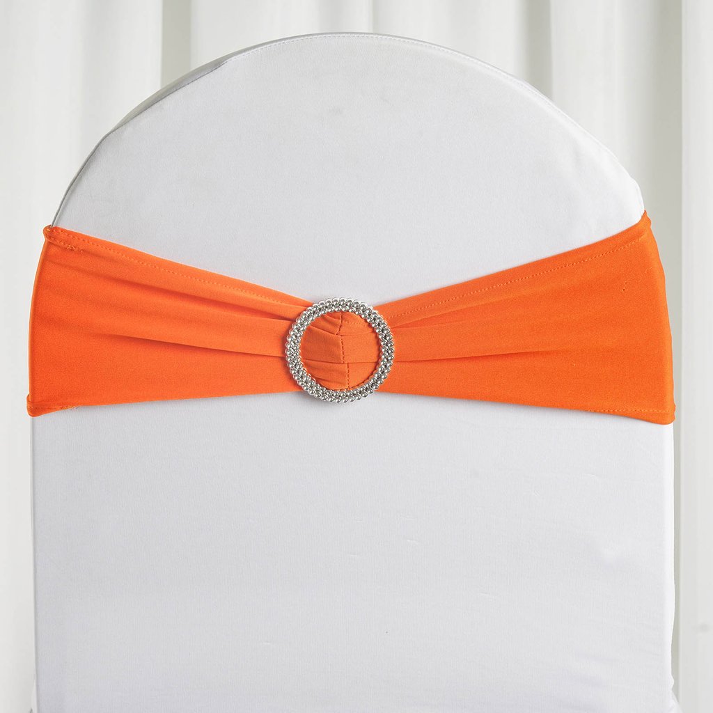 20 Spandex CHAIR SASHES with Silver Round Buckles Wedding Party Decorations SALE - Picture 108 of 188