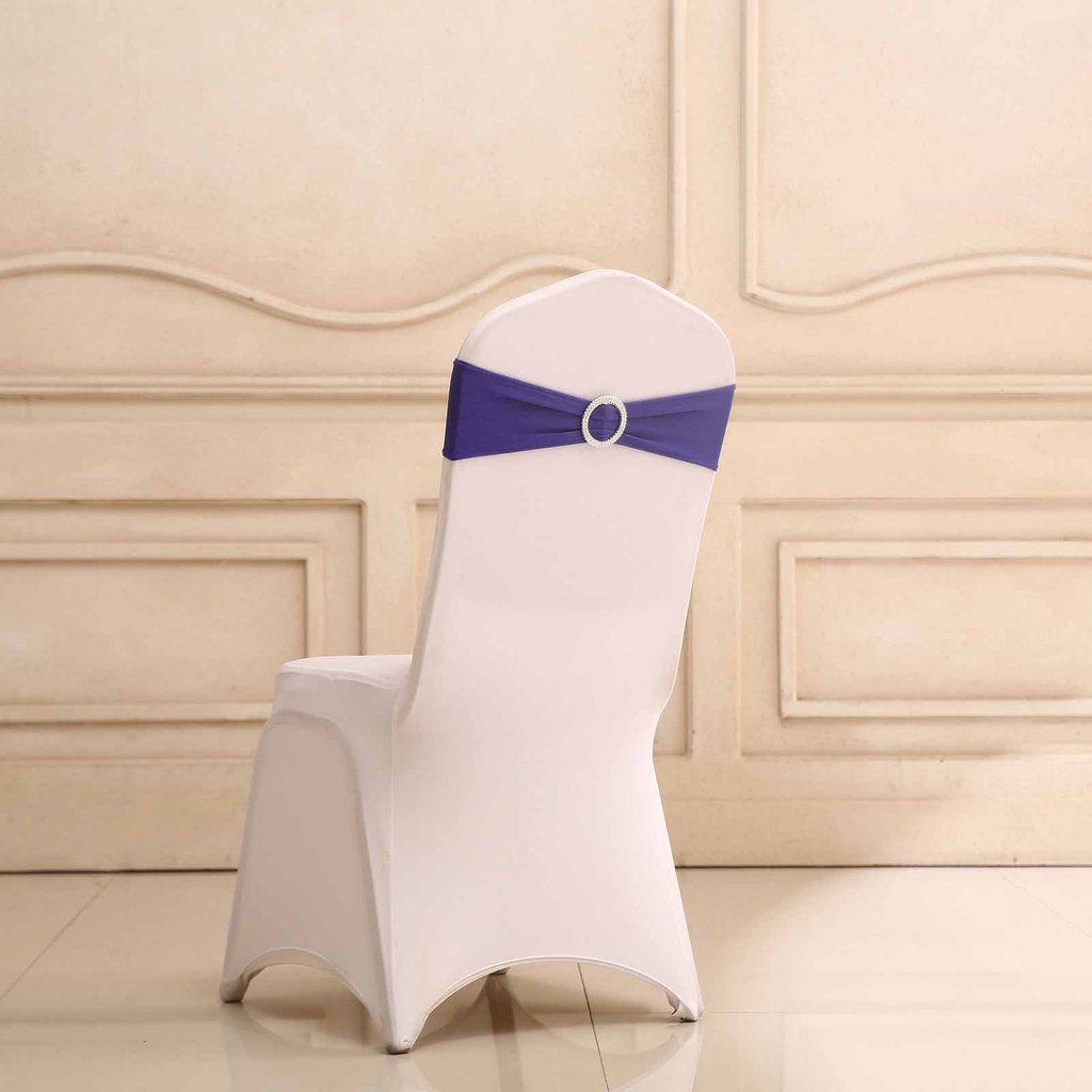 20 Spandex CHAIR SASHES with Silver Round Buckles Wedding Party Decorations SALE - Picture 123 of 188