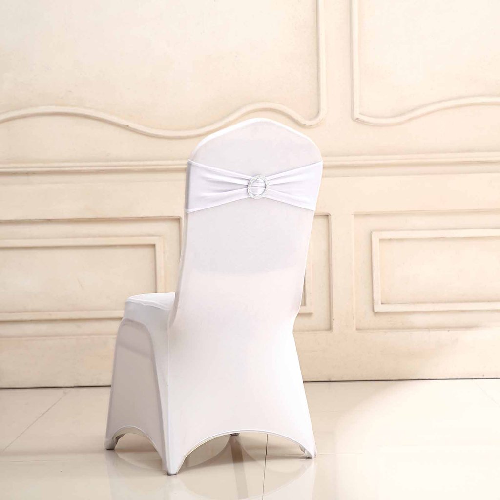 20 Spandex CHAIR SASHES with Silver Round Buckles Wedding Party Decorations SALE - Picture 182 of 188