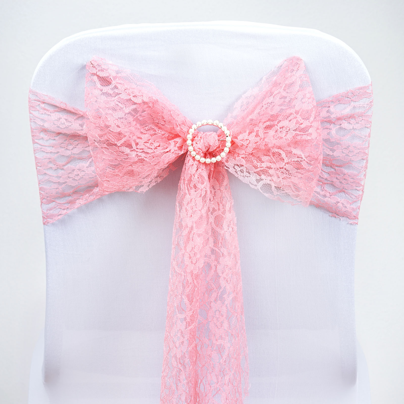 50 Lace CHAIR SASHES Ties Bows Shabby Chic Victorian Wedding Reception Party - Picture 4 of 7