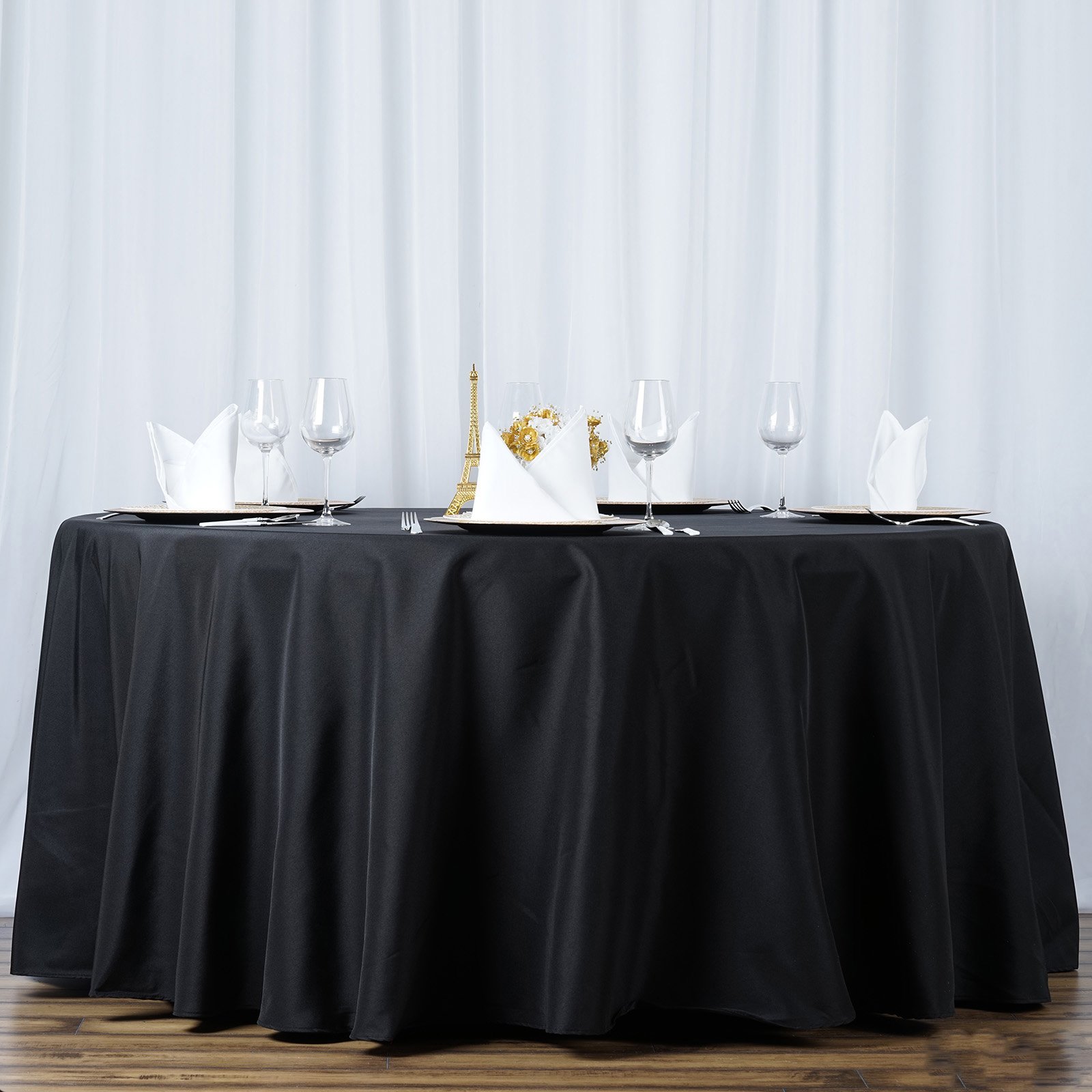 6 ROUND 108" Premium Quality POLYESTER TABLECLOTHS Wedding Catering Kitchen Home