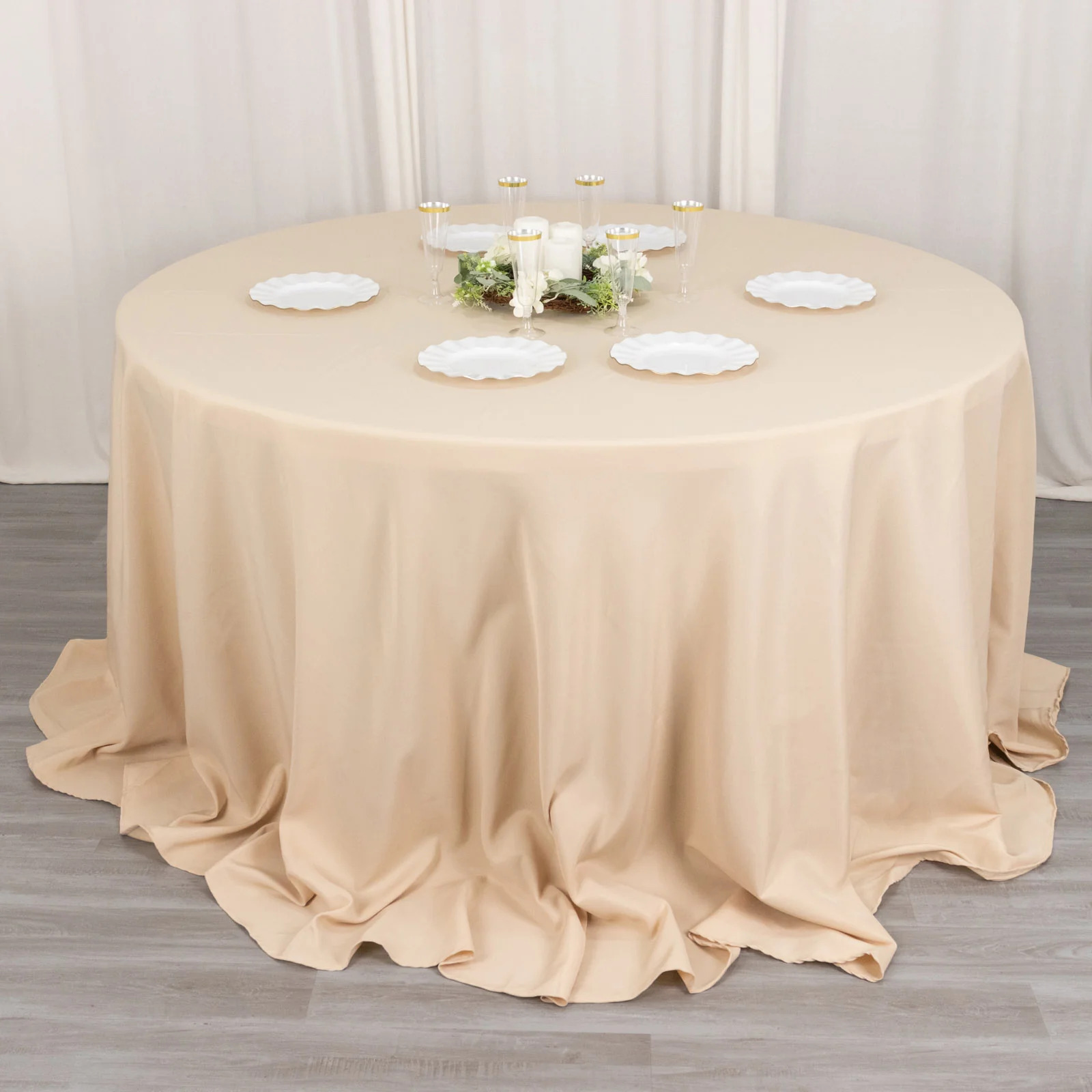 6 pcs 132" Round Premium Polyester Tablecloths Wedding Party Table Linens SALE - Picture 11 of 100