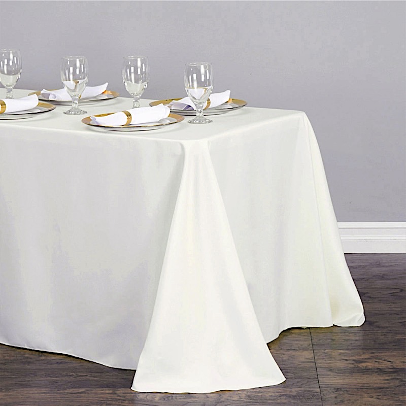 5 pcs 50x120" RECTANGLE POLYESTER TABLECLOTHS Wedding Party Reception Catering - Picture 12 of 28