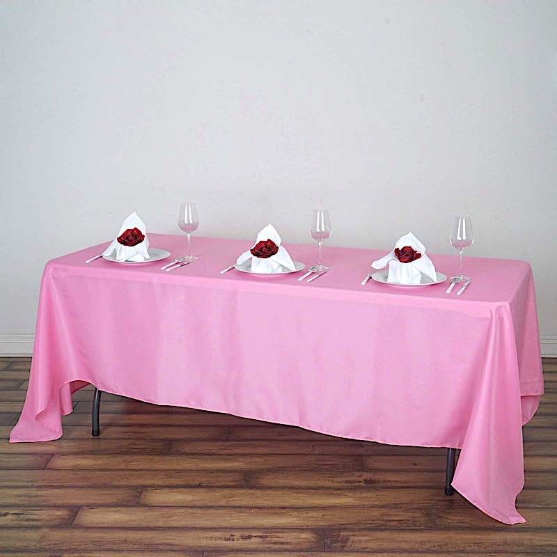 10 pcs 72×120″ RECTANGLE POLYESTER TABLECLOTHS Wedding Tabletop Decorations SALE