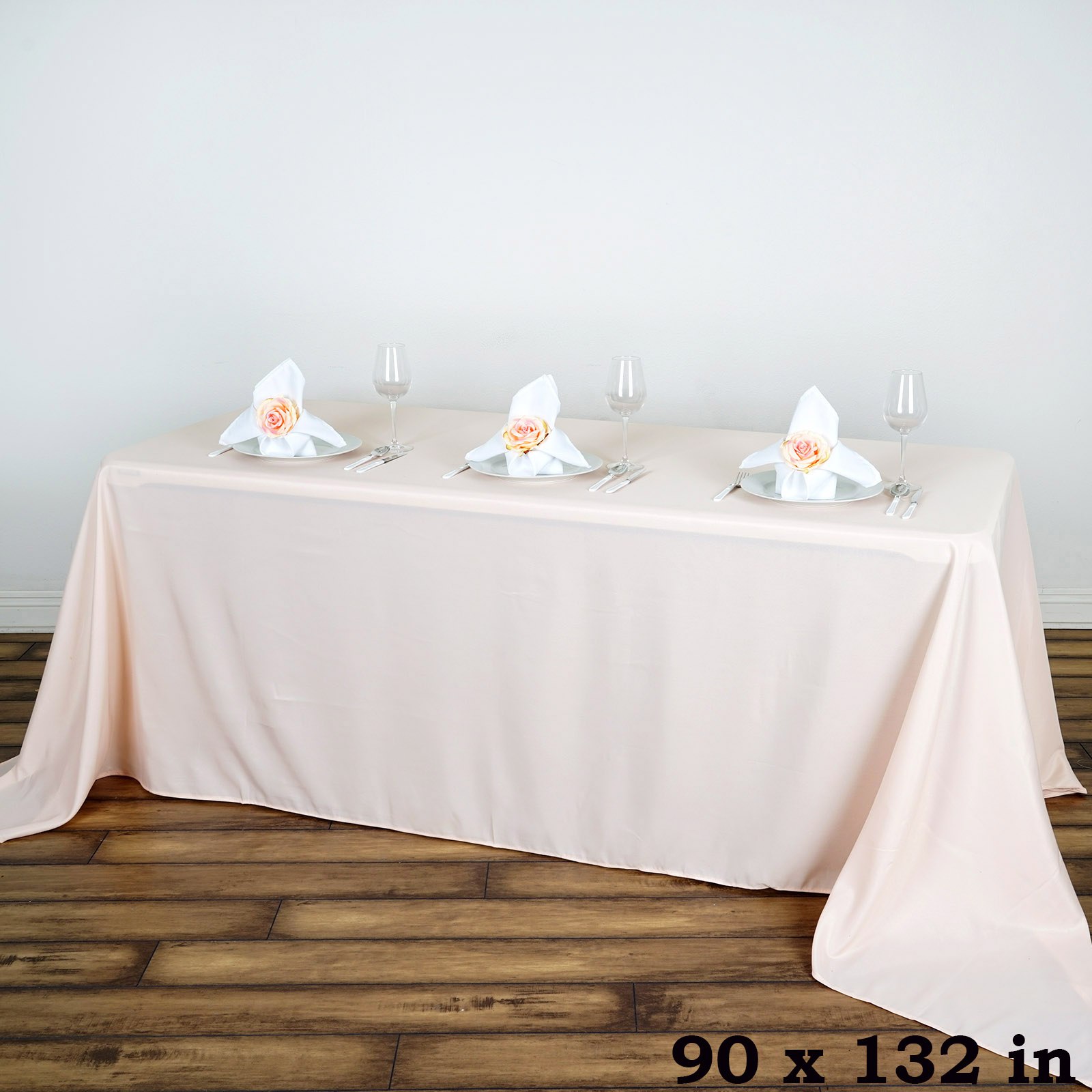 15 pcs 90x132" RECTANGLE Polyester TABLECLOTHS Wedding Linens Decorations SALE - Picture 31 of 232
