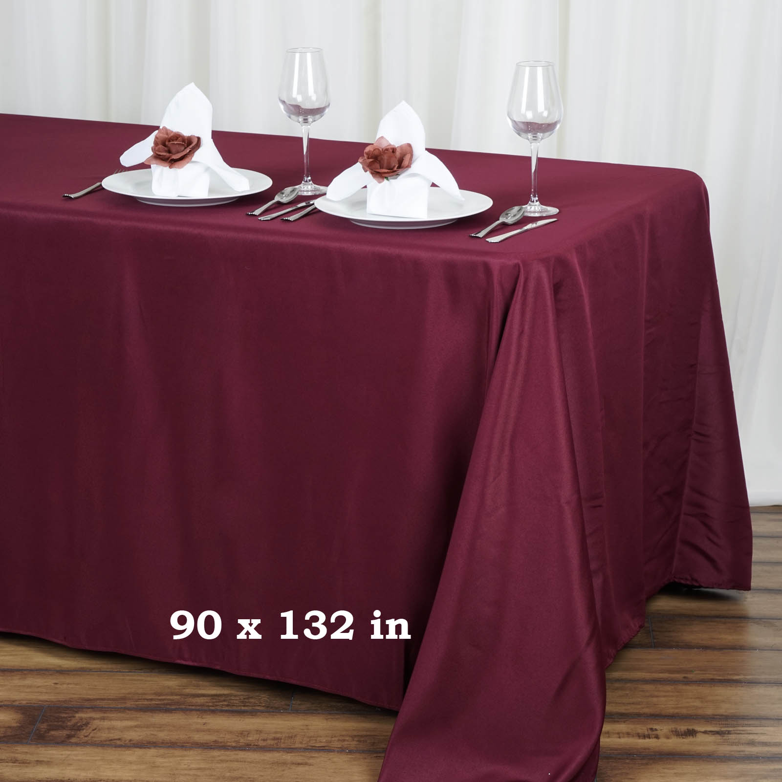 15 pcs 90x132" RECTANGLE Polyester TABLECLOTHS Wedding Linens Decorations SALE - Picture 39 of 232