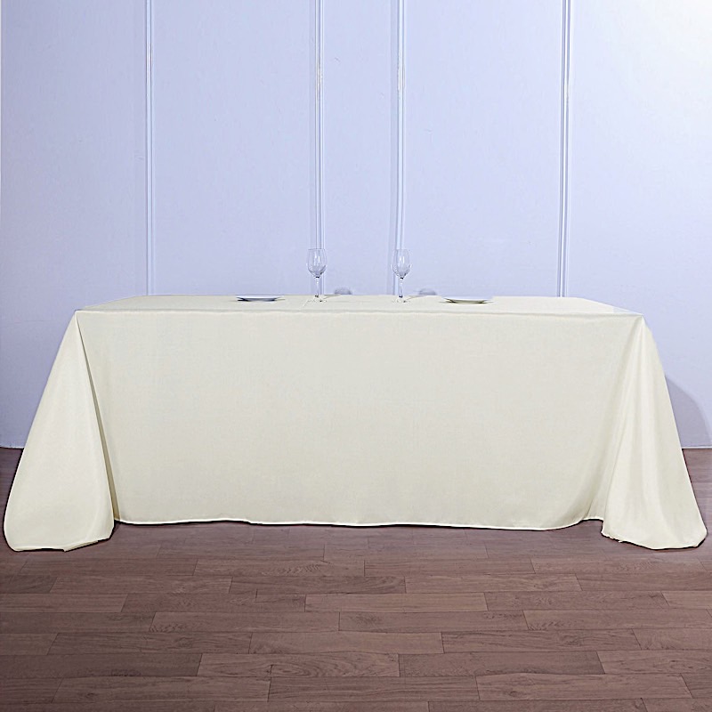 12 pcs Polyester 90x156" LARGE Rectangle TABLECLOTHS Wedding Party Linens Dinner - Picture 111 of 217